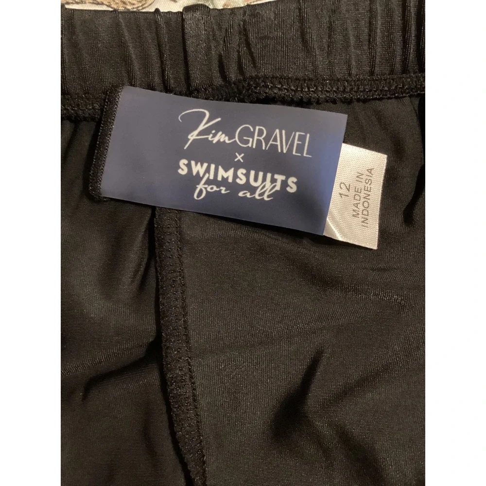 Kim Gravel‎ Womens Black Swim Short Set Size 12